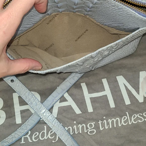 SOLD Brahmin Light Blue Mini Duxbury Melbourne Shoulder Bag EUC - Picture 9 of 16